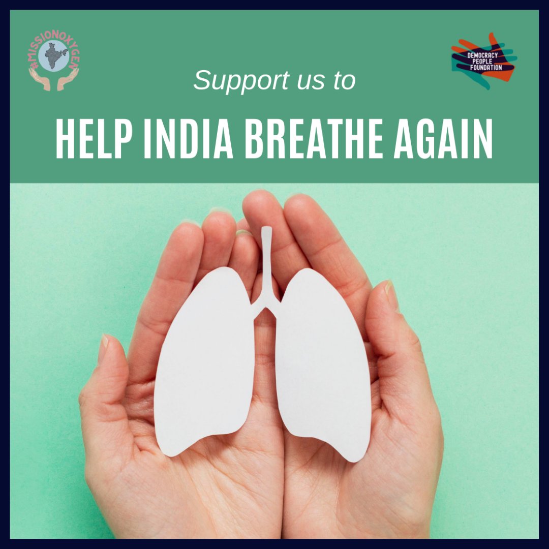 Covid 19 is ravaging our country and nobody can beat this virus alone.
This is a time for humanity, a time for all of us to show up for one another in whatever way we can, big or small.
ketto.org/fundraiser/mis…
#missionoxygen 
#covidindia 
#democracypeoplefoundationupdate #COVID19