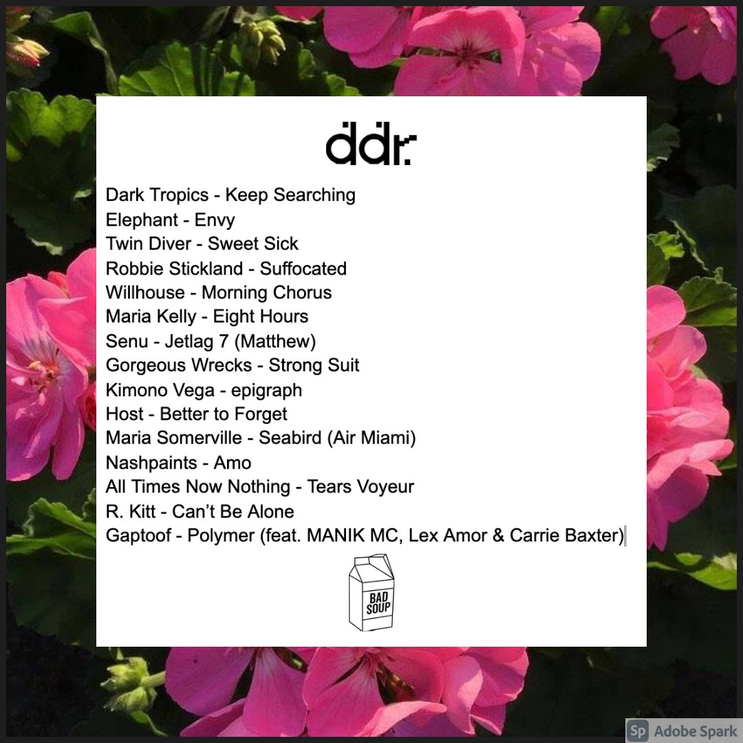 On <a href="/DublinDigiRadio/">Dublin Digital Radio</a> today from 12-1PM
Feat. <a href="/DarkTropics/">Dark Tropics</a> <a href="/weareelephants_/">Elephant</a> <a href="/twindriver/">steve kelishes</a> @mariakellymusic @GorgeousWrecks <a href="/KimonoVega/">Kimono Vega</a> <a href="/mariasomerville/">Maria Somerville</a> <a href="/c_o_l_d_/">GAPTOOF</a>