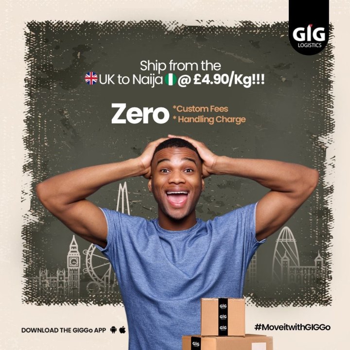 UgwunnaEjikem's tweet photo. Many people have downloaded GIG Go app by @GiGLogistics & are now using it to ship items from the UK/US to Nigeria & vice versa, with said items arriving 3-5 days from departure date. Elite stuff!
#MoveItWithGIGGo https://t.co/ifOcmqysBB