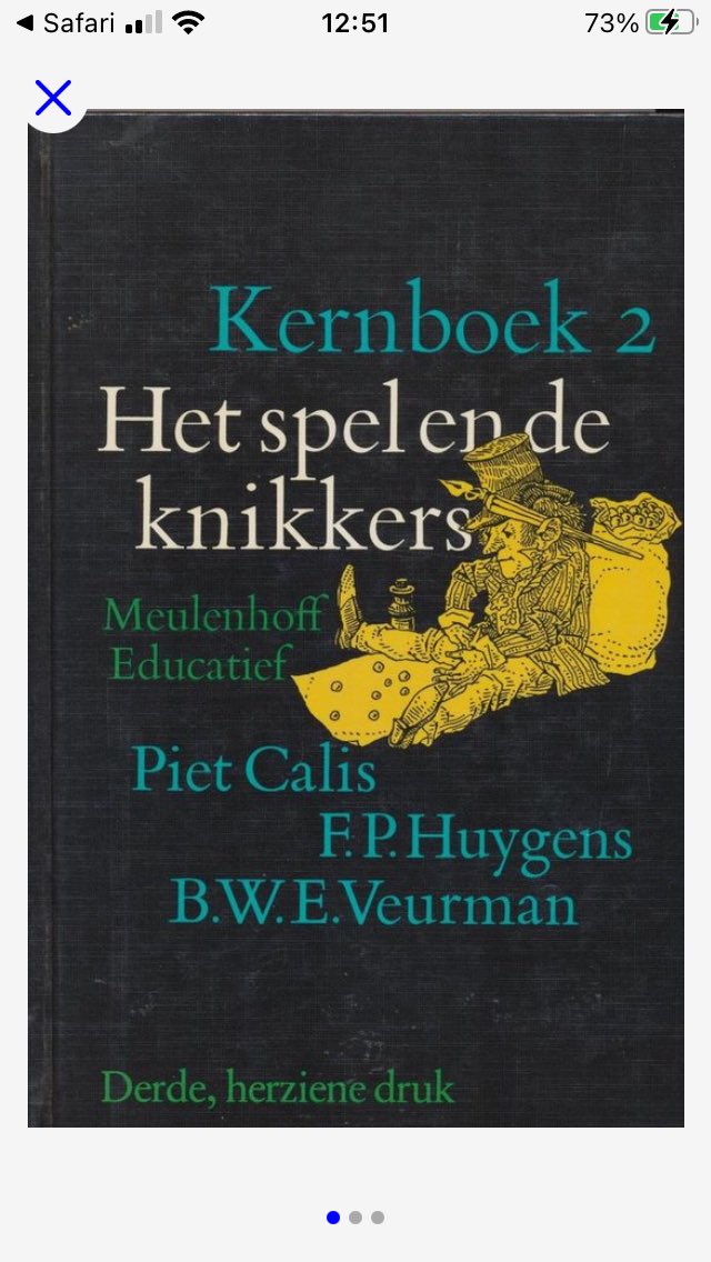 Van de leerboeken weet ik alleen nog voor Nederlands ‘ Het spel en de knikkers’ en die twee delen heb ik nog steeds <a href="/sylviawitteman/">Sylvia Witteman</a>