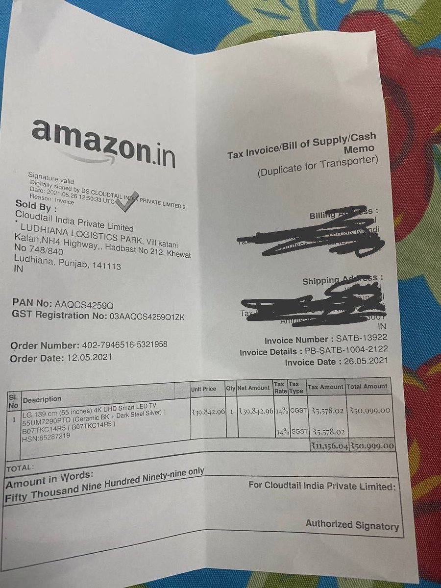 VarunPal04's tweet photo. +Please expedite on this, if possible please send us the replacement TV https://t.co/Bbq2mLtozP