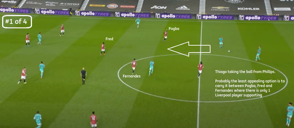 RoryFitz9's tweet photo. Thiago taking the ball deep at Old Trafford, drawing in 3 Utd Mids by walking into the middle of them sucking the game to the right, then getting Robbo free on the left (🐦1/3)
He did the same in the build up to winning the 94th min corner v WBA (🐦2/3)
#LFC #SiennaSteps #Thiago https://t.co/lAvrDW6Srz