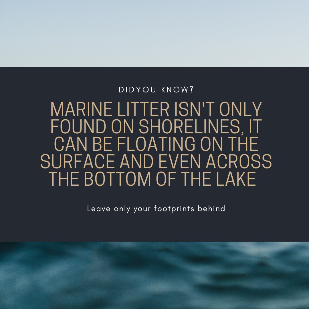 Marine litter isn't only found on shorelines, it can be floating on the surface and even across the bottom of the lake. 

Remember, when visiting the beach or natural trails, leave only your footprints behind.

Let’s spread awareness. Please like and share to your network!