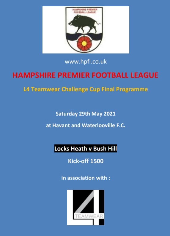 Pompey_Football's tweet photo. ⚽️ @LeagueHants ⚽️
    Premier Senior 
        🏆 Final

@locksheathfc v @BushHillFC1

All the best to the @L4Teamwear Clubs this afternoon at @drapertools 🏟 KO 3.0pm.

Great effort by all #HPFL to manage + complete the 20/21 season 👏

The #Pompey @NonLeagueCrowd appreciate 👍 https://t.co/wQ3AYCFLm8