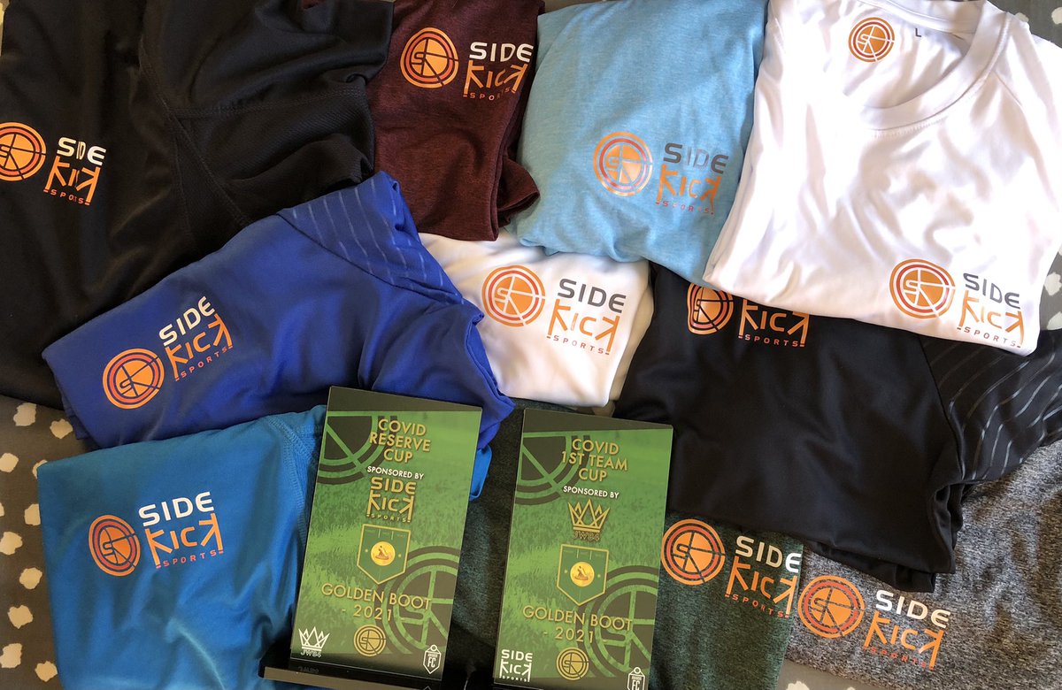 sidekick4sports's tweet photo. Just sorting out some different size options for the winner of each golden boot award. Still all to play for in the  @covid_cup finals. Also thanks again to @Awards_FC_ for the fantastic customer service and speedy delivery. 😉💪🏻 https://t.co/mH3OCYTdyR