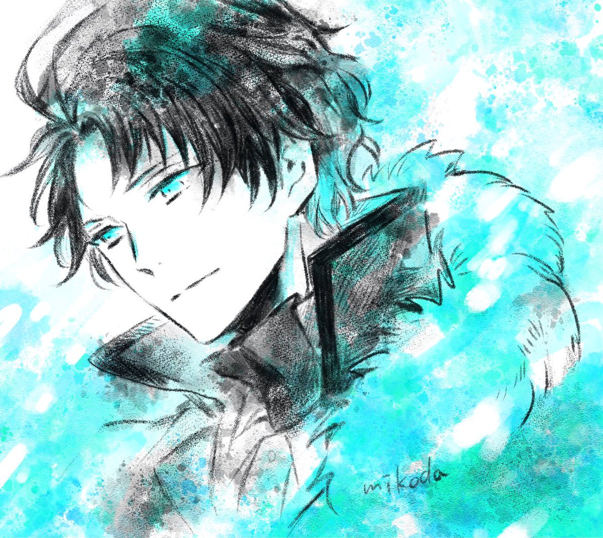 クリスタのアプデしてスプラッシュ水彩で塗ってみた 楽しかったです 三湖田のイラスト クリスタのアプデしてスプラッシュ水彩で塗ってみた 楽しかったです 三湖田のイラスト