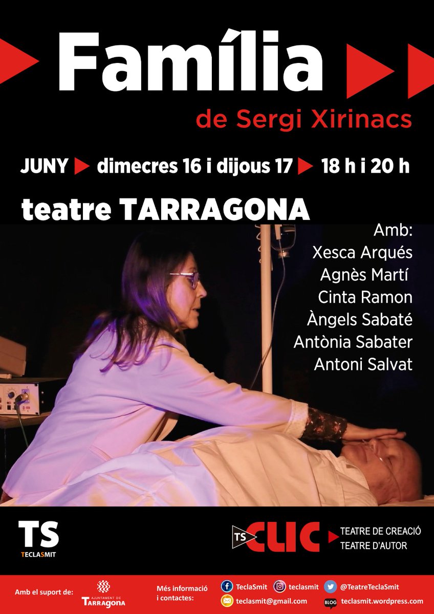 xiripiu's tweet photo. FAMÍLIA. Tercera obra  del cicle Clic a Tarragona; una petita odissea (ui...) https://t.co/Fbtlw9lBtl