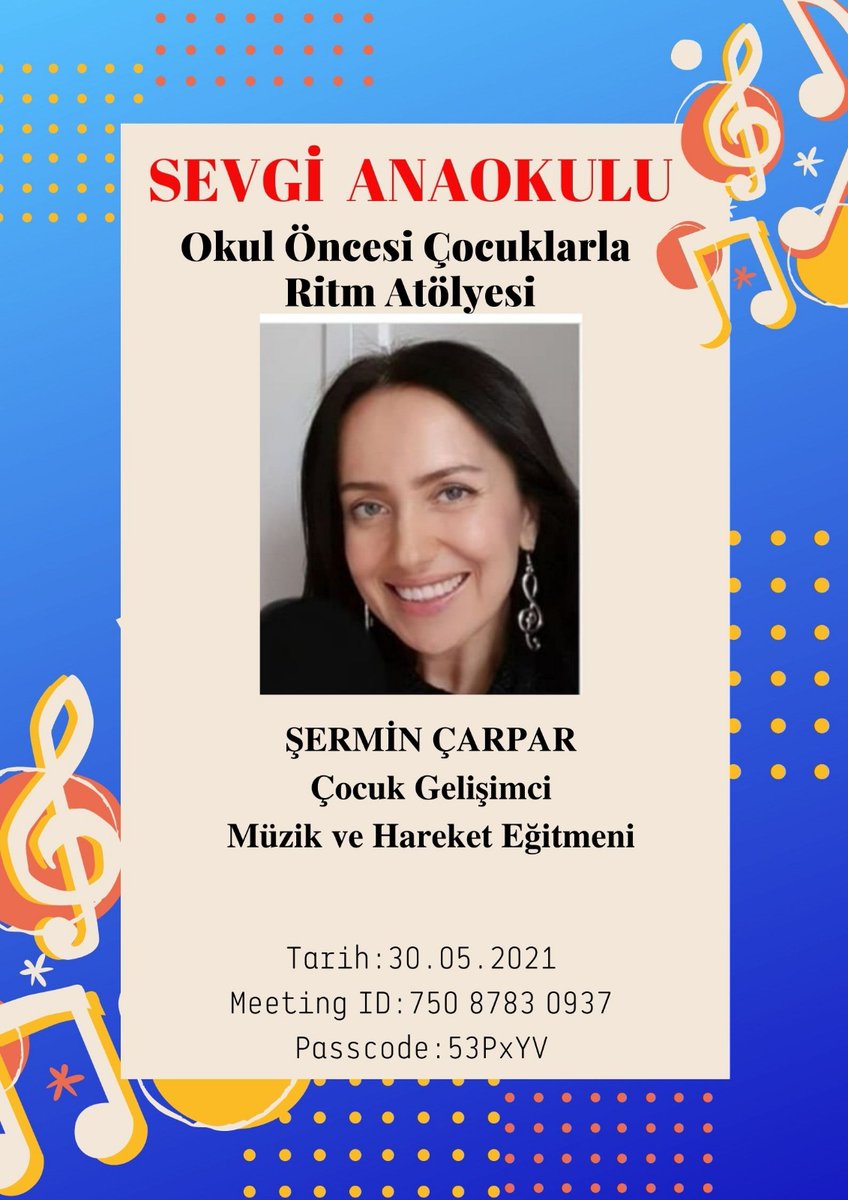 Sevgili <a href="/sermincarpar/">Şermin Çarpar</a> öğretmenimizle keyifli bir pazar gününe davetlisiniz🎶🎶🎶
<a href="/AnaokuluAnkara/">Ankara Sevgi Anaokulu</a> <a href="/MemKecioren/">KeçiörenMemARGE</a> @KeciorenMem <a href="/MDogadan/">MATeryalim Doğadan</a>