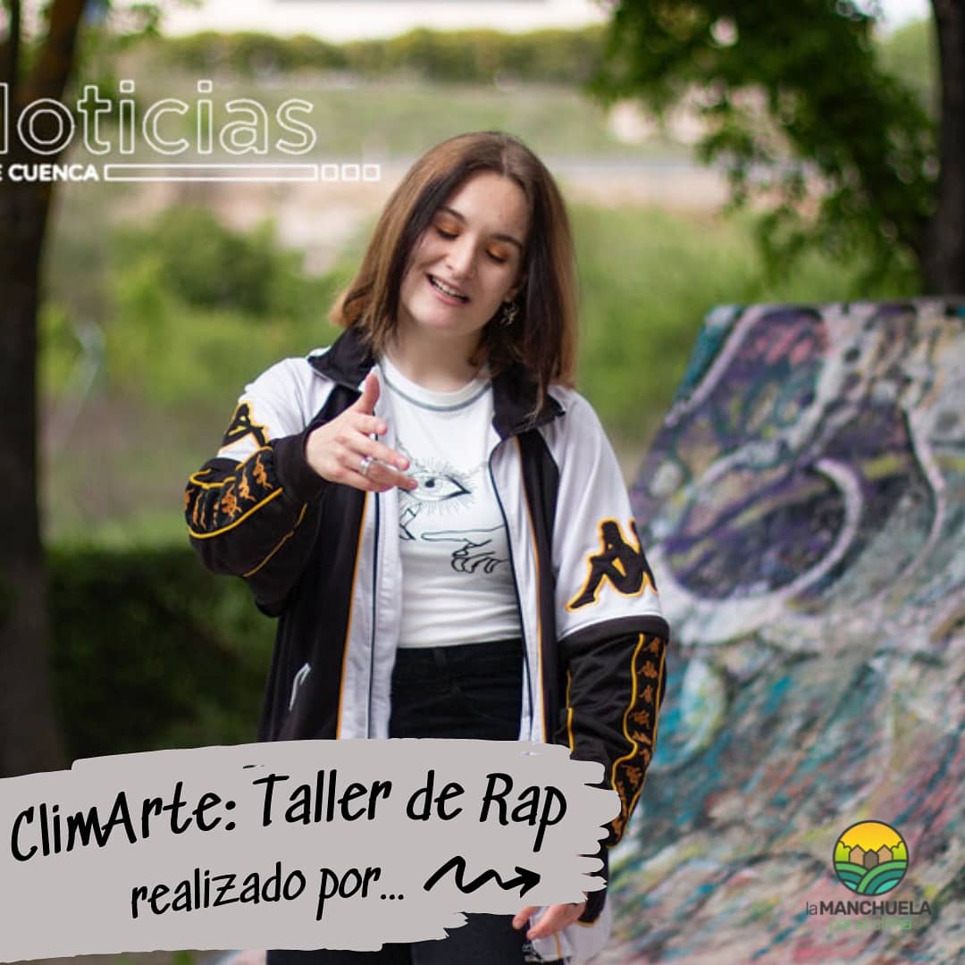 LMxClima's tweet photo. Presentamos el último taller de #ClimArte 🥳 La freestyler conquense @pangeanoise enseñará a los alumnos a rapear. Este año ella ha sido la segunda mujer en clasificarse para la @redbullESP Batalla de los Gallos 🐓 https://t.co/vUavIPXzl3