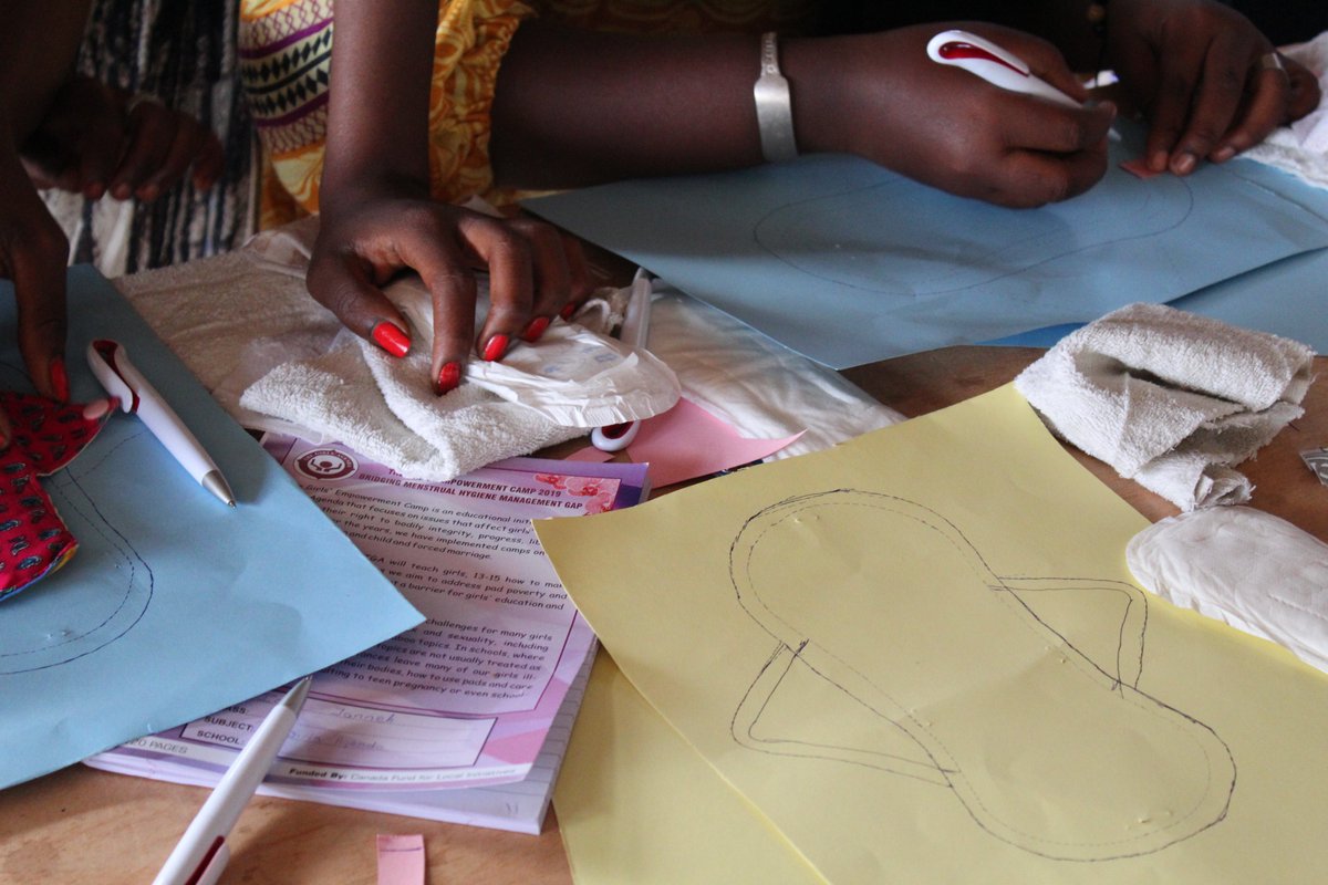 AllGirlsAgenda's tweet photo. Healthy menstruation can improve girls’ performance in school. Here is to a throwback of our MHM Empowerment Camp. Support our #TGAPads initiative to #EndPadPoverty.
#MHDay2021
#ItsTimeForAction 
@amplifyfund @GlobalFundWomen @VitalVoices @UNFPATheGambia @UNICEFGambia @NewNgbv https://t.co/bwAGsgeiRI