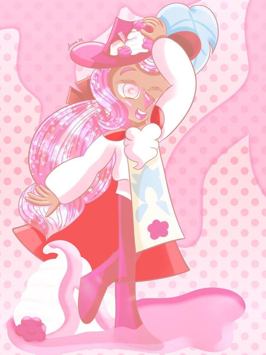art_by_jemibuni's tweet photo. It’s the final season of #CookieADay! There will be 5 cookies for us to choose from each day - today I chose Raspberry Mousse to kick the season off! 💕
Look at the cute toppings he put on his hat!
#CookieRun #쿠키런 #クッキーラン #跑跑薑餅人 #คุกกี้รัน https://t.co/BPawr0xHej