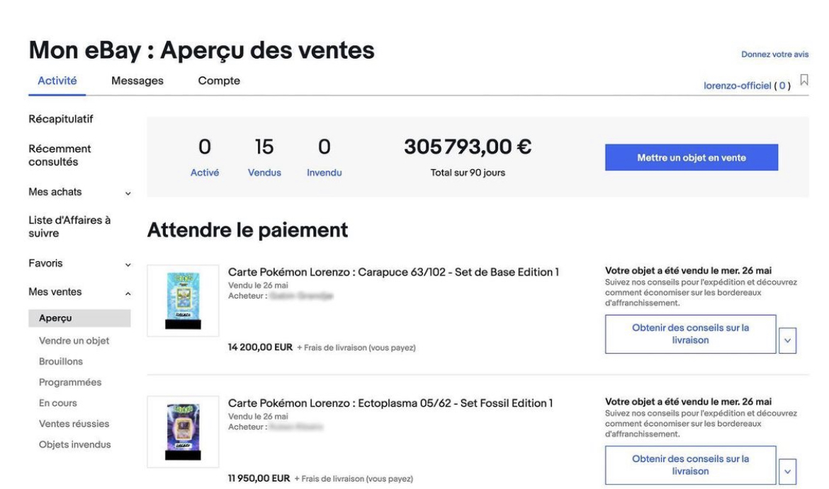 Mediavenir's tweet photo. 💰 FLASH - #Lorenzo a gagné 305.793 € en vendant 15 cartes #Pokémon aux enchères sur EBay. Le rappeur a tenu à "rassurer" ses fans en assurant qu’"aucun de ces dons ne seront reversés à aucune association. Tout est pour mon compte bancaire". (Kultur) https://t.co/dEpXaQXOCR