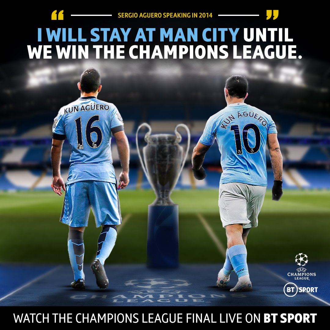 Does the final chapter of Sergio Agüero's Man City career have a fairytale  ending? 💙🏆 #UCL #UCLFinal, image size:1080x1080