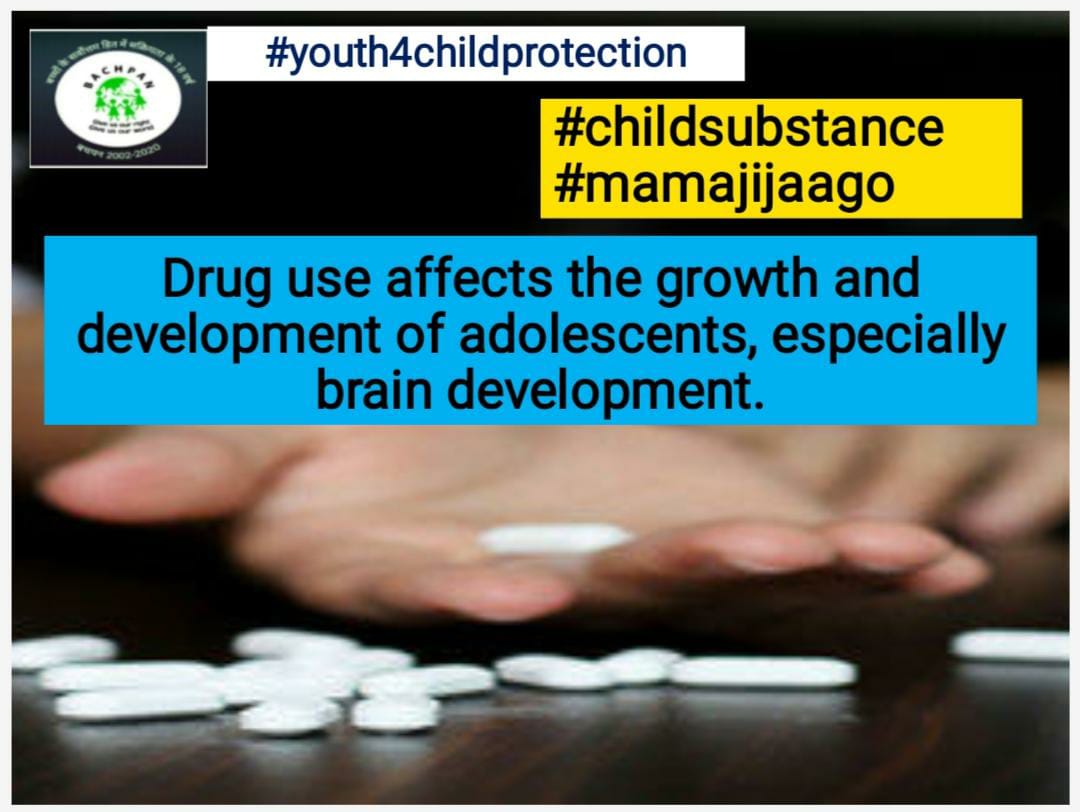 Ashish16290603's tweet photo. Drug use affects the growth and development of adolescents, especially brain development.#youth4childprotection #childsubstance #mamajijaago @OfficeofSSC @PMOIndia  @DGP_MP @digpolicebhopal @Niharika19962 @Satyamsagar01
@AlkaKus20417911 
@PoojaChandekar5 
@bhaiji1618 
@shezu786 https://t.co/jRuNe5S8QQ