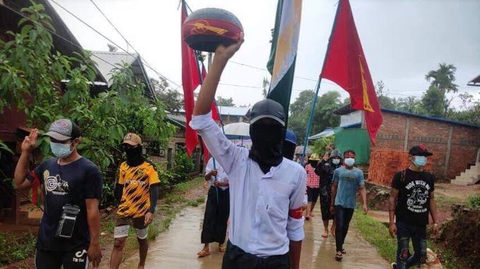 Scenes of an anti-military dictatorship strike on May 29 in Lower Ye Byu Village, Laung Lon Township<a href="/tag/milkteaalliance"class="tags"><span>#milkteaalliance</span></a><a href="/tag/whatshappeninginmyanmar"class="tags"><span>#whatshappeninginmyanmar</span></a><a href="/tag/globalarmsembargo"class="tags"><span>#globalarmsembargo</span></a>