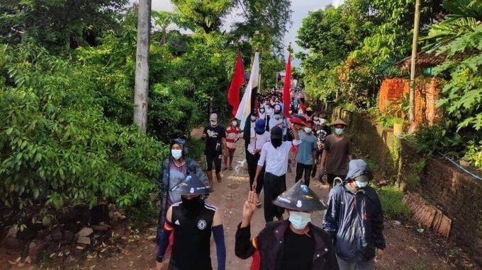 Scenes of an anti-military dictatorship strike on May 29 in Lower Ye Byu Village, Laung Lon Township<a href="/tag/milkteaalliance"class="tags"><span>#milkteaalliance</span></a><a href="/tag/whatshappeninginmyanmar"class="tags"><span>#whatshappeninginmyanmar</span></a><a href="/tag/globalarmsembargo"class="tags"><span>#globalarmsembargo</span></a>