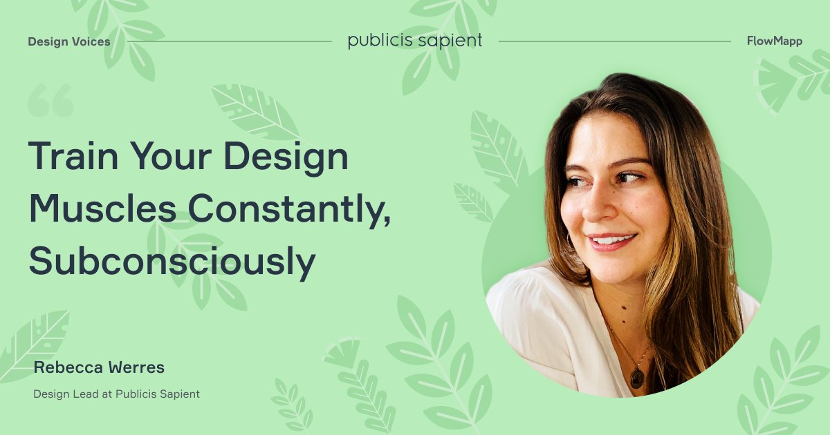 flowmapp's tweet photo. Design Voice by Rebecca Werres, Design Lead at @PublicisSapient

https://t.co/I87TJHOKTt

#designvoice #designtips https://t.co/Q79W0hG7wa