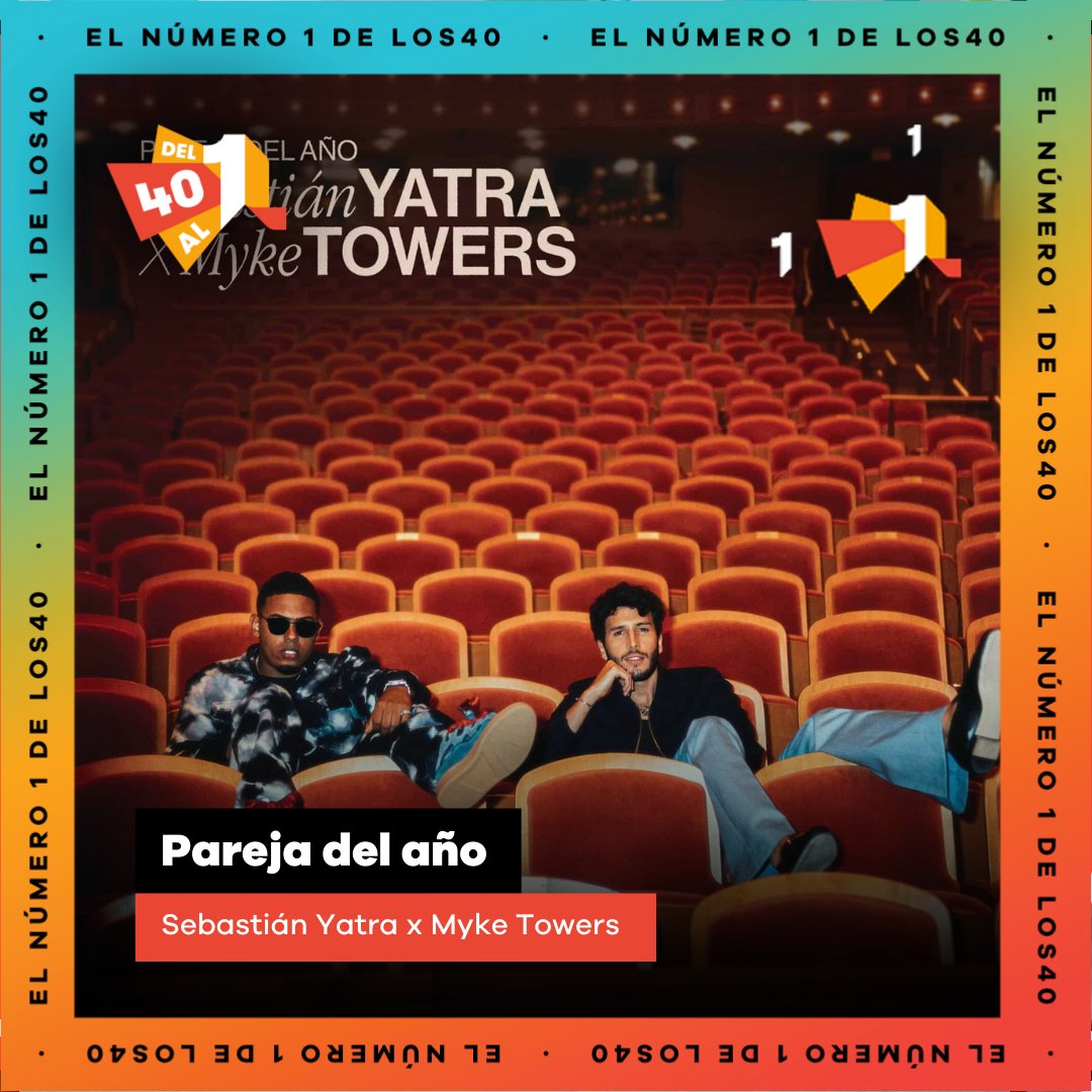Del40al1_es's tweet photo. ¡Histórico liderato en la lista! ¡Directos al primer puesto!

#1 @SebastianYatra x @MykeTowers_ PAREJA DEL AÑO

#Del40al1CocaCola https://t.co/eS0pOnT8qo https://t.co/5xhwbDuIOh