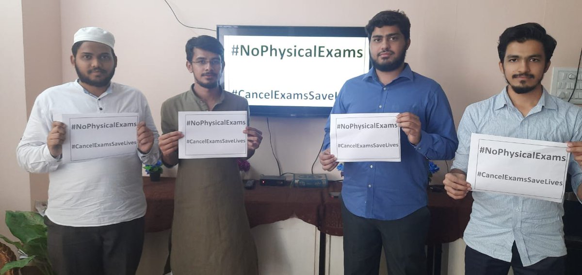 SIOTelangana's tweet photo. Instead of Physical exams, SIO proposes Open book test &amp; home-exams to save lives.
#CancelExamsSaveLives #NoPhysicalExams
@KTRTRS @TelanganaCMO @SabithaindraTRS https://t.co/C6JALg42Xm