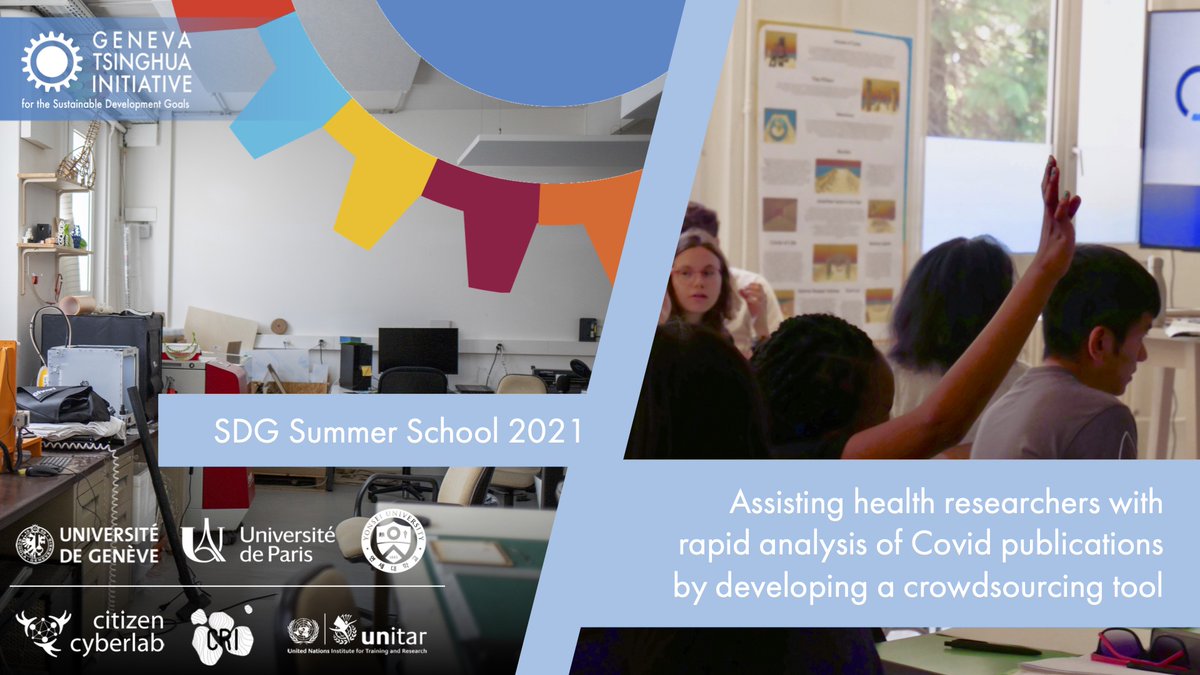 sdgsolspace's tweet photo. Interested in analysing #COVID19 related publications through a #crowdsourcing tool? Then check out Crowd vs Covid's project! 👉 https://t.co/jRO2vDY8fR
Apply now for the SDG Summer School to contribute!
🗓️ July 2021
🎯 Apply: https://t.co/UcKfoGAzZT https://t.co/Anyj6TQFks