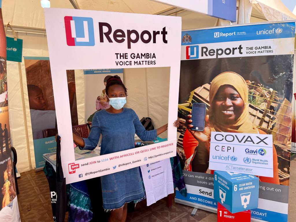 Fa2_Ndure's tweet photo. If you’re at the trade fair, please stop by the @UNGambia stall and register as a U Reporter @UReport_Gambia with @UNICEFGambia. https://t.co/V62tLgxZTS