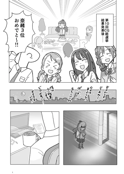 #第10回シンデレラガール総選挙 
神谷奈緒サイドの漫画。 