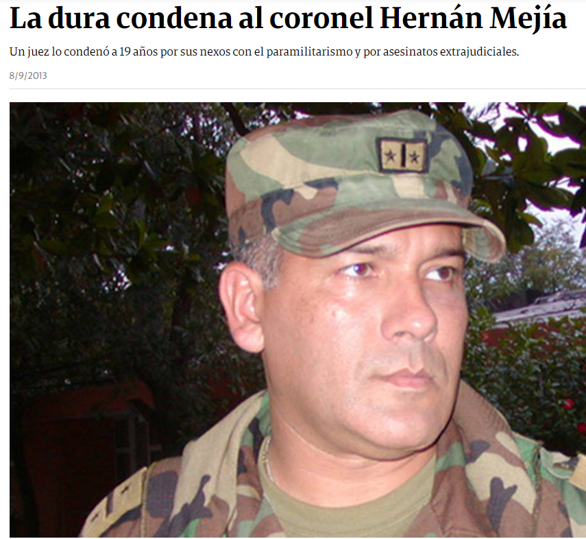 Matador000's tweet photo. El @CoronelHMejia que fue condenado por paramilitarismo hace este llamado.

¿Paramilitarismo 2.0? https://t.co/6lUCm2KJZb
