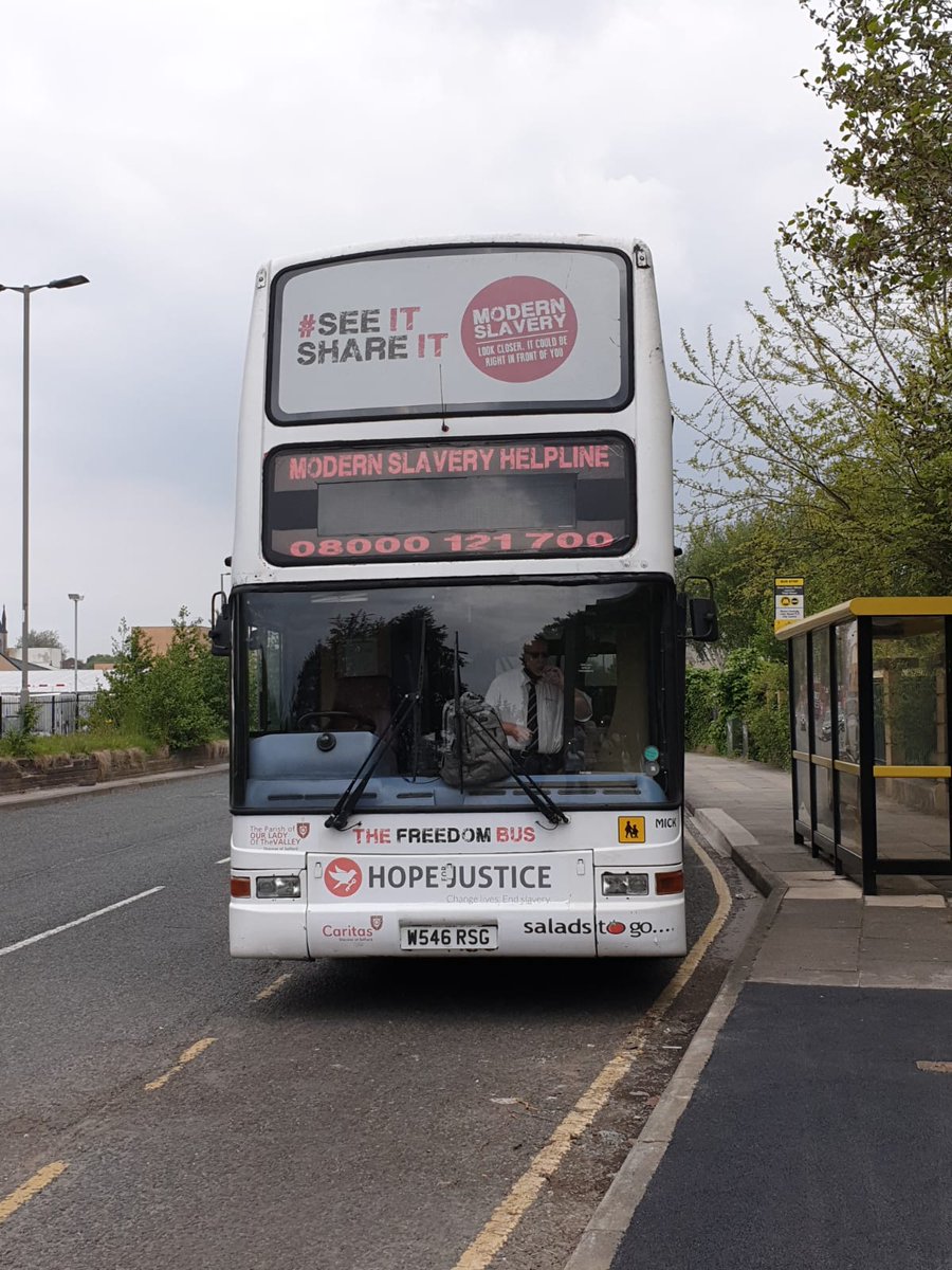MerseysidePCC's tweet photo. Great to welcome the #FreedomBus to @LivCathedral #Liverpool - raising awareness of #modernslavery & promoting the @MSHelpline.
Next stop @SlaveryMuseum
@theAlbertDock
@ACTLiverpool @PLASPsupport https://t.co/YgCtMsY7JB