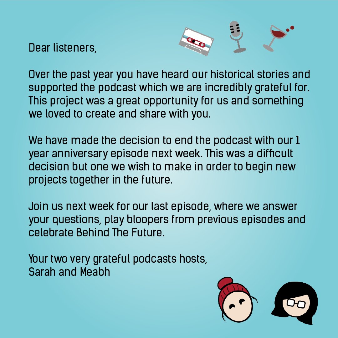 'Now this is not the end. It is not even the beginning of the end. But it is, perhaps, the end of the beginning.' - Sir Winston Churchill

Thank you to all of our listeners for the last year, we hope you enjoyed it as much as we have🎙️📼💙