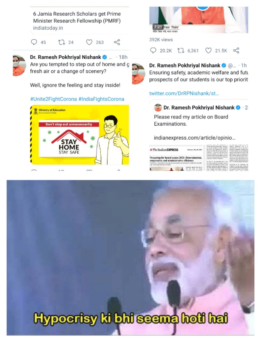Student0181's tweet photo. What is this please @DrRPNishank do not play politics here .student luve is more important even politician cannot save themself from corona how will they assure students #modijisave12thstudents #CancelExamsSaveLives #CancelExamsSaveStudents @PMOIndia @RahulGandhi @ArvindKejriwal https://t.co/EUrulBOXzS