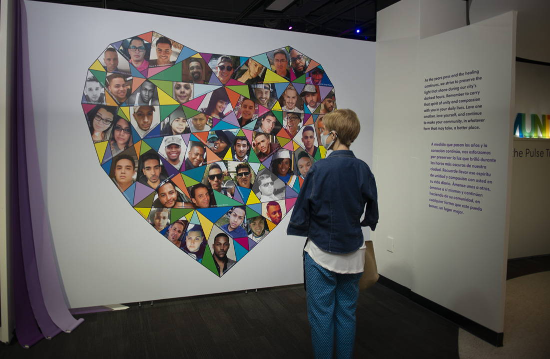 HistoryCenterFL's tweet photo. Our Pulse remembrance exhibition, “Community: Five Years After the Pulse Tragedy,” opens today. To ensure that the exhibition is accessible to the entire community, we will offer free admission June 5 – 13. #oneorlando #oneorlandocollection #orlandounited https://t.co/wlwjzqygma
