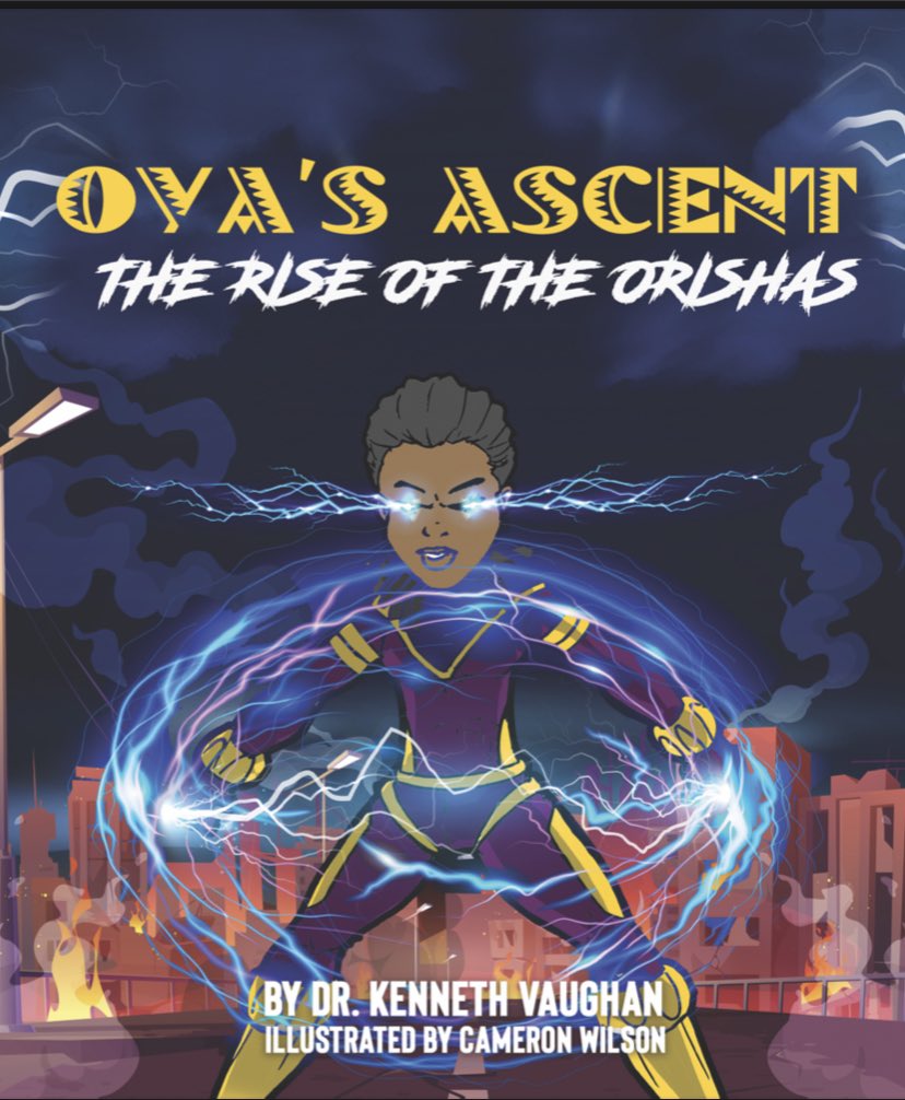 BlackDadsRead's tweet photo. We just released  the second book in the Rise of the Orishas series. It is follow up to Somebody Come Get These Kids. It details how Malia discovered her powers. It also depicts how she transforms into the superhero Oya to save her friend trapped in a burning building. https://t.co/FMaSu4JI38