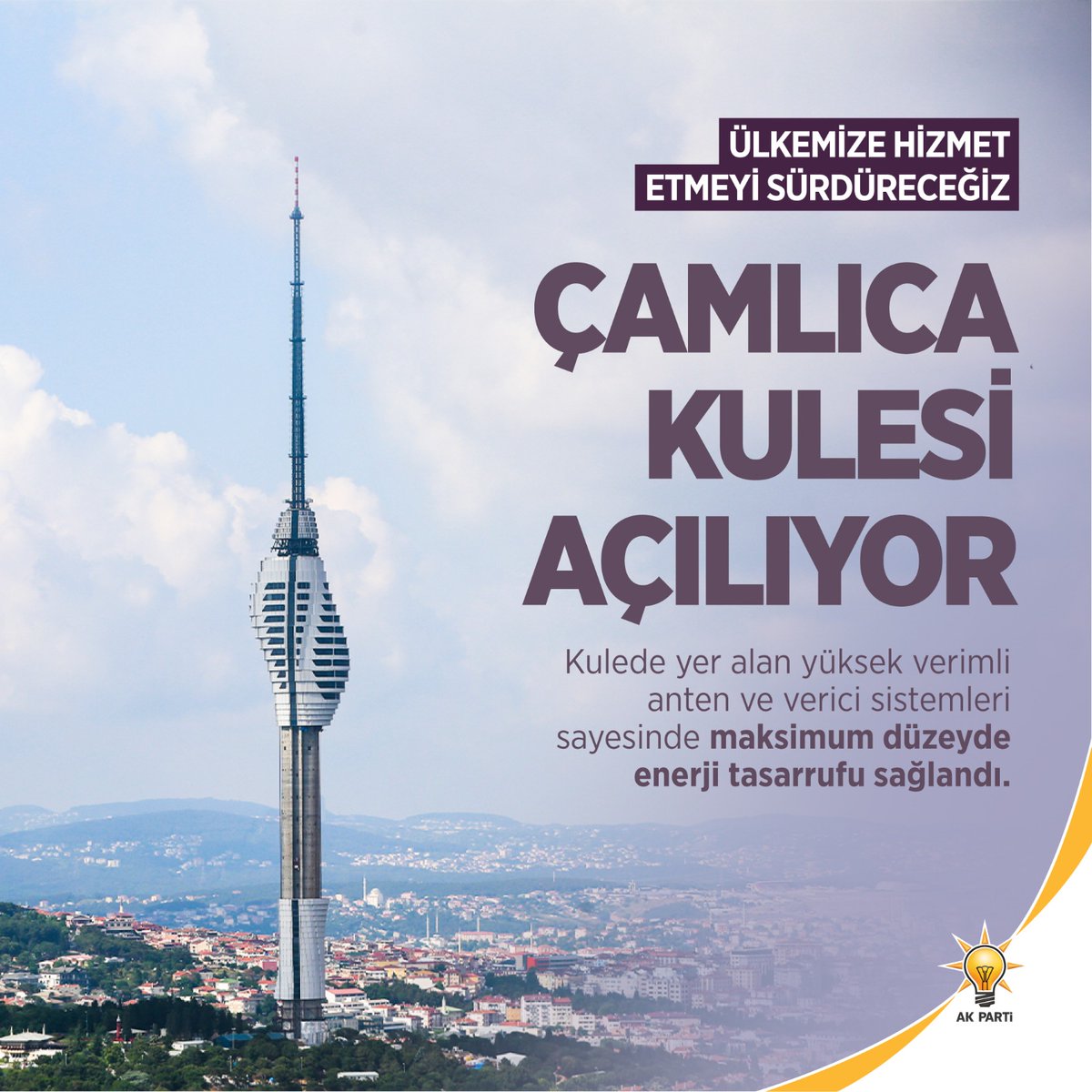 Hkn_ts_'s tweet photo. Cumhurbaşkanımız Recep Tayyip Erdoğan
@RTErdogan
İstanbul’un Fethi’nin 568. yıl dönümünde Çamlıca Kulesi’nin açılışını gerçekleştiriyor. https://t.co/ZaM9ObVI5U