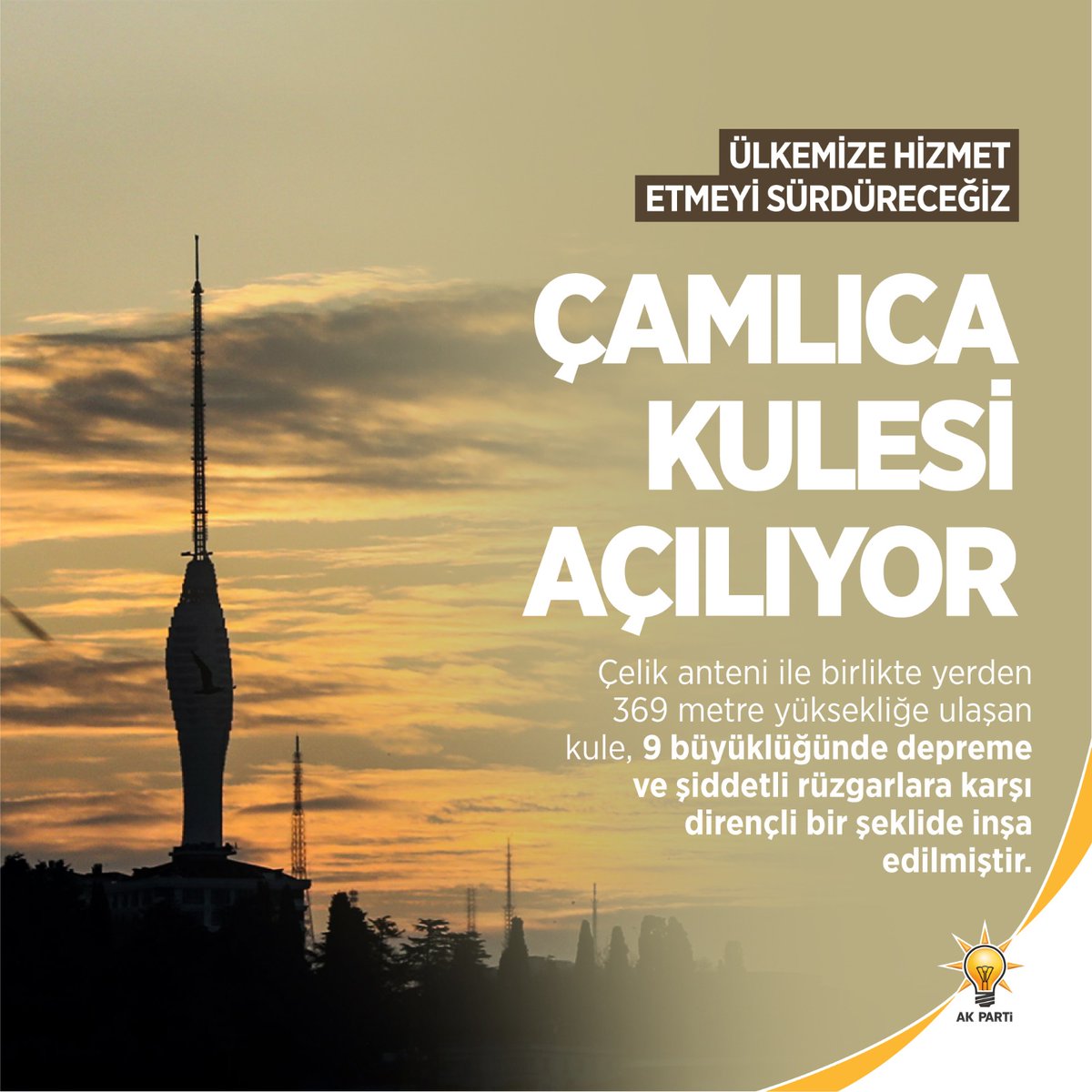 Hkn_ts_'s tweet photo. Cumhurbaşkanımız Recep Tayyip Erdoğan
@RTErdogan
İstanbul’un Fethi’nin 568. yıl dönümünde Çamlıca Kulesi’nin açılışını gerçekleştiriyor. https://t.co/ZaM9ObVI5U