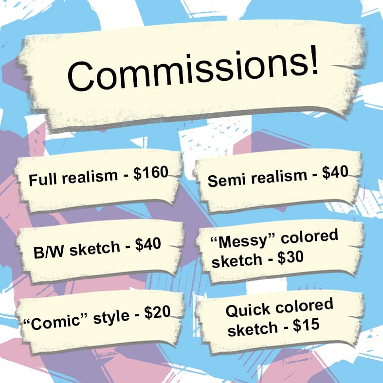soft_nosebleed's tweet photo. I now take COMMISSIONS! Information and examples is shown on my latest Instagram post. To order or ask questions, please DM me on Instagram! #commissionsopen #Commission #CommissionSheet #Commissions https://t.co/IhutS1Llc0