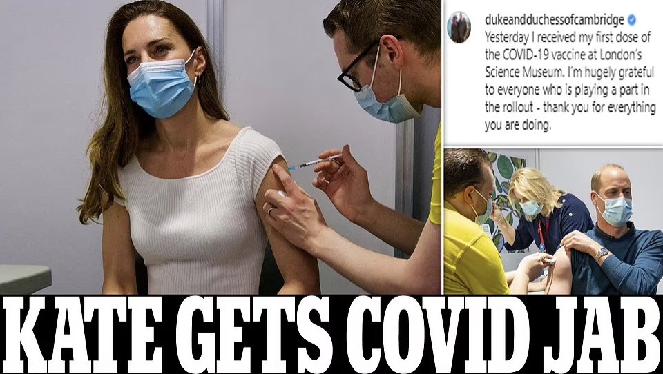 Daily Mail U.K. on Twitter "Kate Middleton receives first dose of