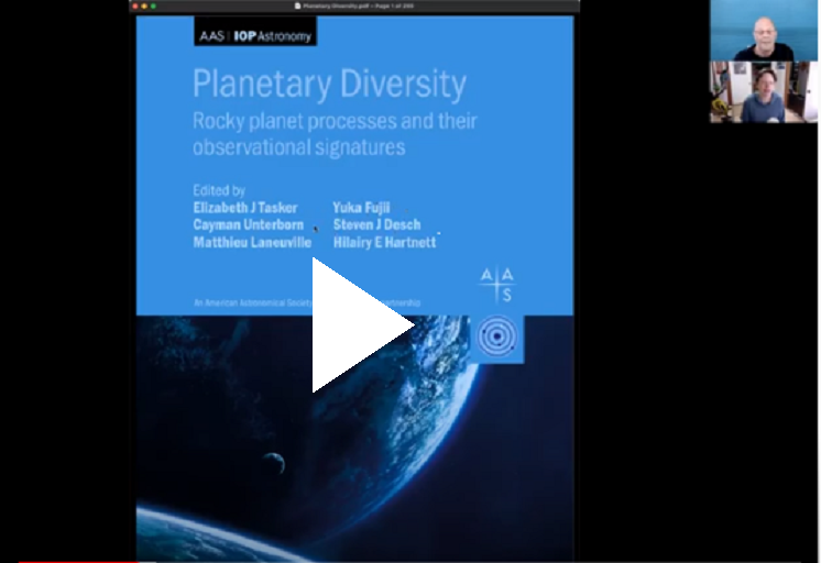 IOPPublishing's tweet photo. #SaturdayViewing @AAS_Office continues its #YouTube ebook review series, this edition is with @girlandkat discussing her latest book on #PlanetaryDiversity. Watch now and catch up on the series here: https://t.co/wk0sQ7RUBg and get the book here: https://t.co/PcJqhVCg8C @JAXA_en https://t.co/LEBejtNFkG