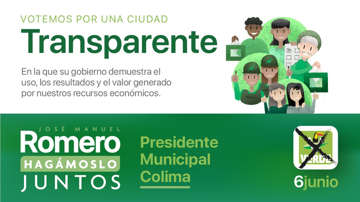 RomeroCoello's tweet photo. Creer, confiar, y sumar; es momento de accionar. ¡Hagámoslo juntos, vamos a Votar!
#HagámosloJuntos #ColimaCapitalVerde https://t.co/ra0N6IerVn