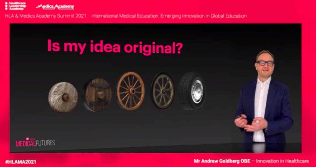 Hayleypj4's tweet photo. Amazing talk by Mr Andrew Goldberg OBE on "Innovation in Healthcare" LIVE now at the HLA https://t.co/F7FidMwzrP Summit 2021. Feeling inspired to innovate!

Register and join now: https://t.co/dSlWAnPfv2

@HLA_int #HLAMA2021 https://t.co/S7VIjhYxqe