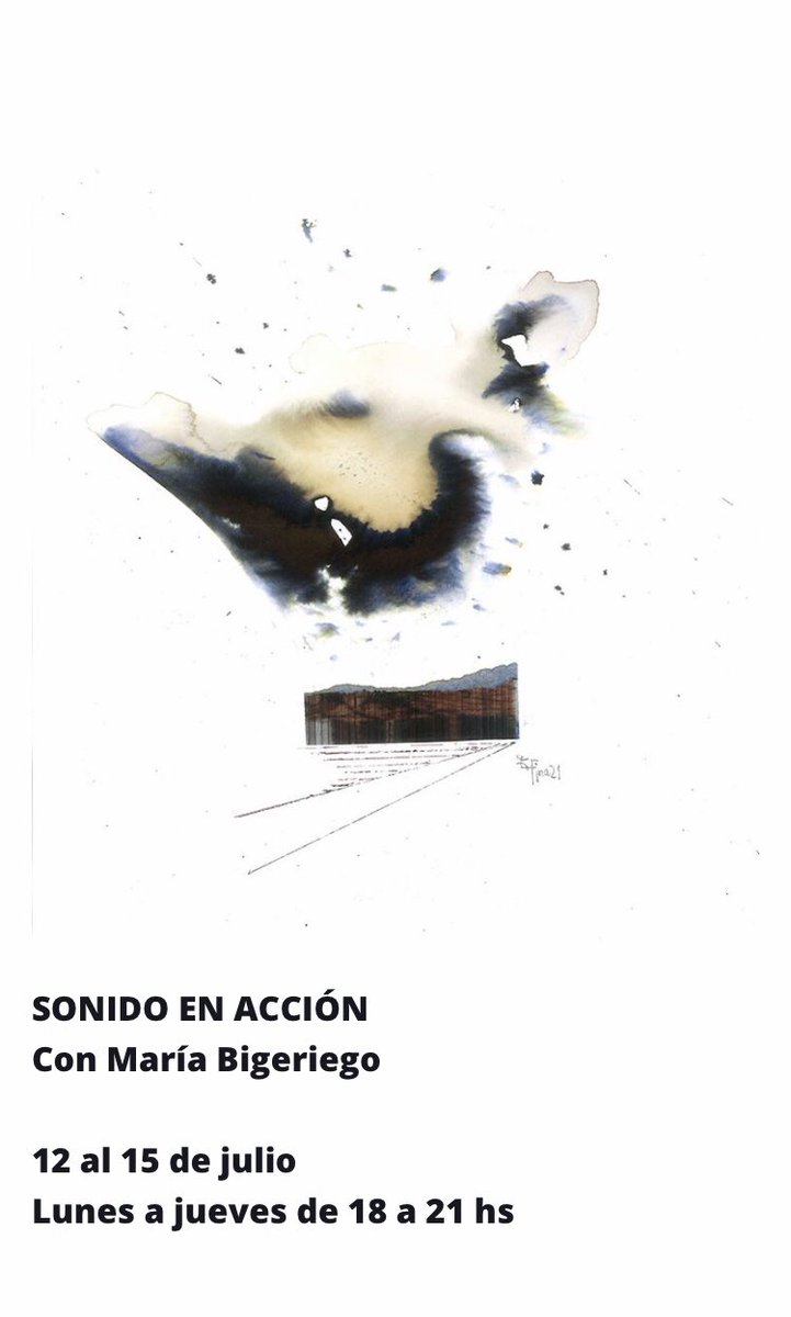 MariaBigeriego's tweet photo. “SONIDO EN ACCIÓN” 
Taller presencial en BARCELONA en @alasartesenmovimiento 
Dentro de la programación de FESTIVALAS.
Me estreno por primera vez en tierras catalanas. Con mucha ilusión. Gracias ❤️ @waksmanandres 
Del 12 al 15 de julio!!!!!

https://t.co/vCyWRlDPpZ https://t.co/DWmVpi8cCV