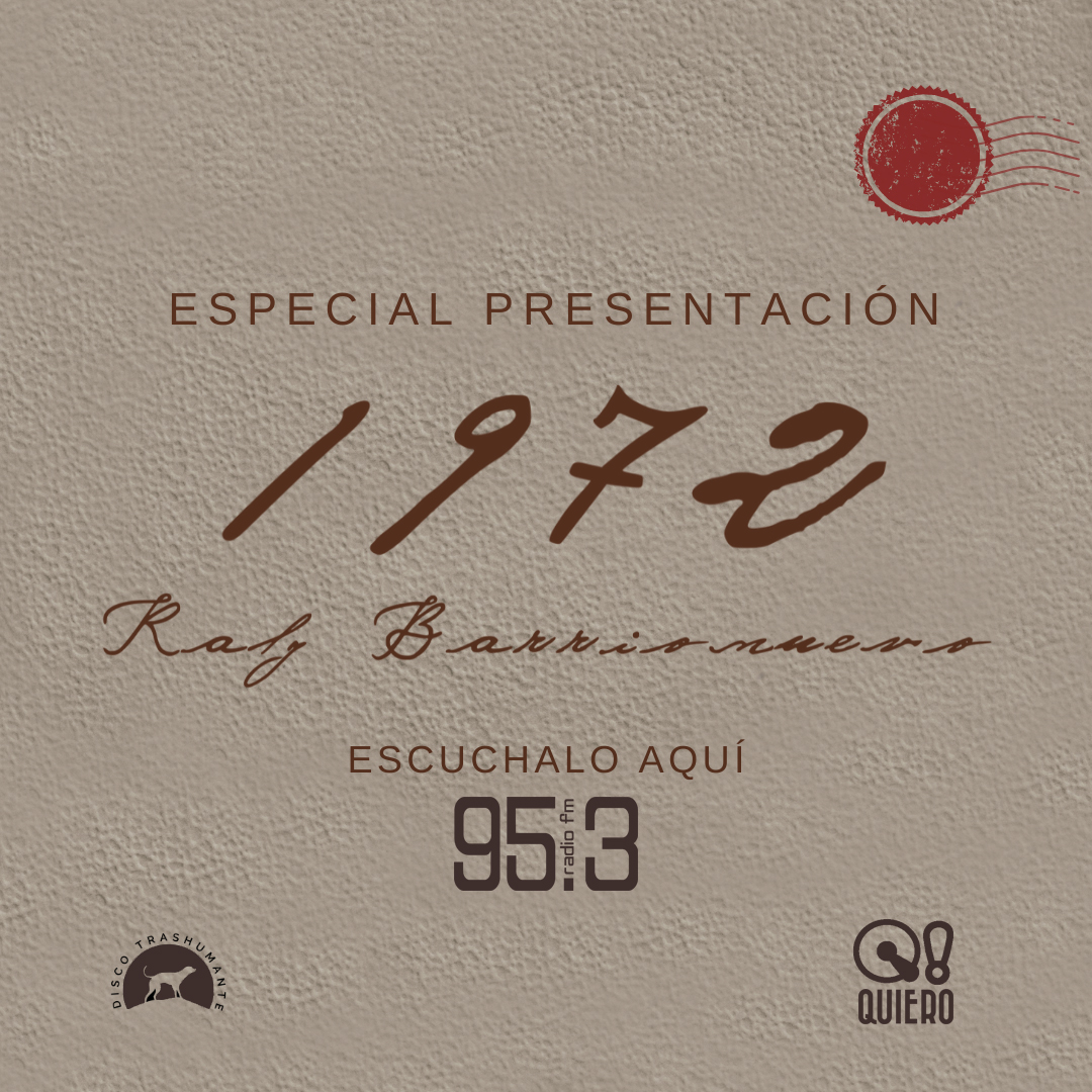 📀En poco tiempo más @ralyoficial estará presentando su nuevo disco "1972" con un programa especial en <a href="/radioquiero953/">Radio Quiero 95.3</a> 
🔊Seguí atento a nuestra publicaciones para enterarte más, y escuchar, junto a Raly, las canciones de su disco en el 95.3📻
#Folklore @dtrashumante