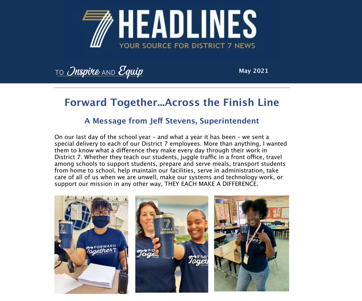 SpartanburgD7's tweet photo. Its the "Happy Summer Vacation" edition of 7Headlines!

From student accolades to summer reading lists to free summer meals to important reminders for the coming year, our last issue is full of news you can use. Read all about it as you slide into summer:  https://t.co/Rr1U2l8Hy0 https://t.co/mo58qByysj