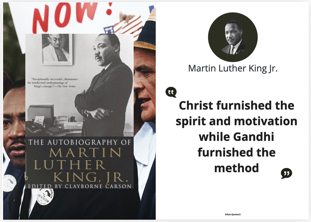EthosQuotes's tweet photo. The Autobiography of Martin Luther King, Jr. book by Martin Luther King Jr., Clayborne Carson (Editor)“Christ furnished the spirit and motivation while Gandhi furnished the method.”#MartinLutherKing #Ethos #EthosQuotes #Books #Quotes #GoodReads #Quoteoftheday #Biography https://t.co/f51AXHMjsR