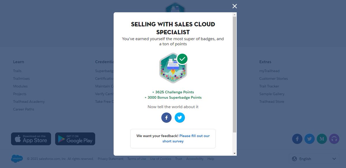 AkashDeepArora1's tweet image. #BeASalesforceChamp #TrailheadAddict
Long awaited. Now, done and dusted.
Just earned the Selling with Sales Cloud Specialist badge on @Trailhead and you should too! trailhead.salesforce.com/en/content/lea… 

#weekendvibes #Salesforce #Trailhead