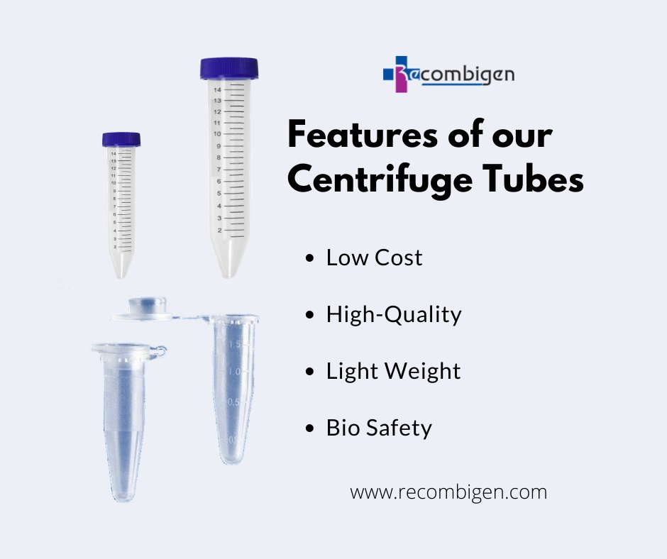 RecombigenLabs's tweet image. Use High-Grade Quality Centrifuge Tubes 🧪

#centrifugetube #microcentrifugetube #highquality #lowcost #lightweight #biosafety #centrifuge #features #recombigen #laboratories
