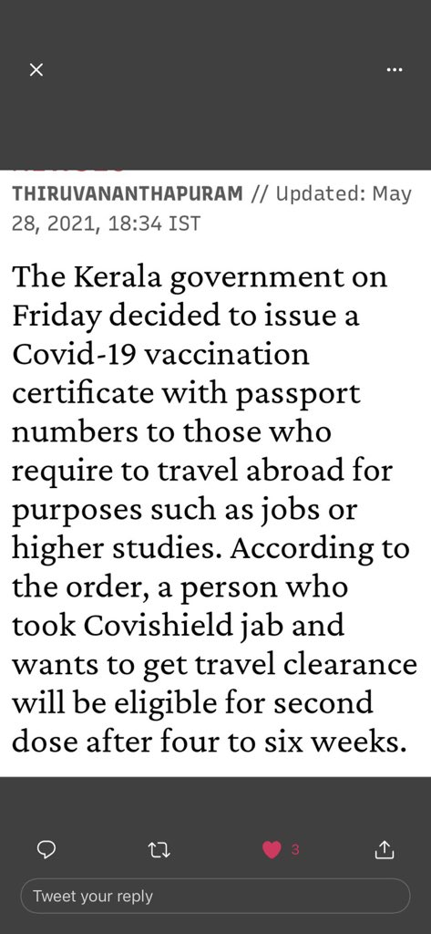 shethtanish's tweet photo. @AUThackeray I have the vaccine certificate stating 02 June as date for 2nd dose of vaccination  which is 28 days. I have booked my tickets accordingly and my visa is also expiring so please give us dosage considering 28 days gap as Kerala gov. Is doing. https://t.co/tEzN8ZRjhZ
