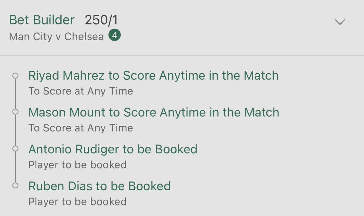 BDTIPS2's tweet photo. Here is our MASSIVE 250/1 Long Shot Bet Builder for the Champions League Final 👀👀

Nothing is impossible 🙏🏾🙏🏾🙏🏾

#MCICHE 
#UCLFinal 
#BDTIPS https://t.co/eIkCwOllSd