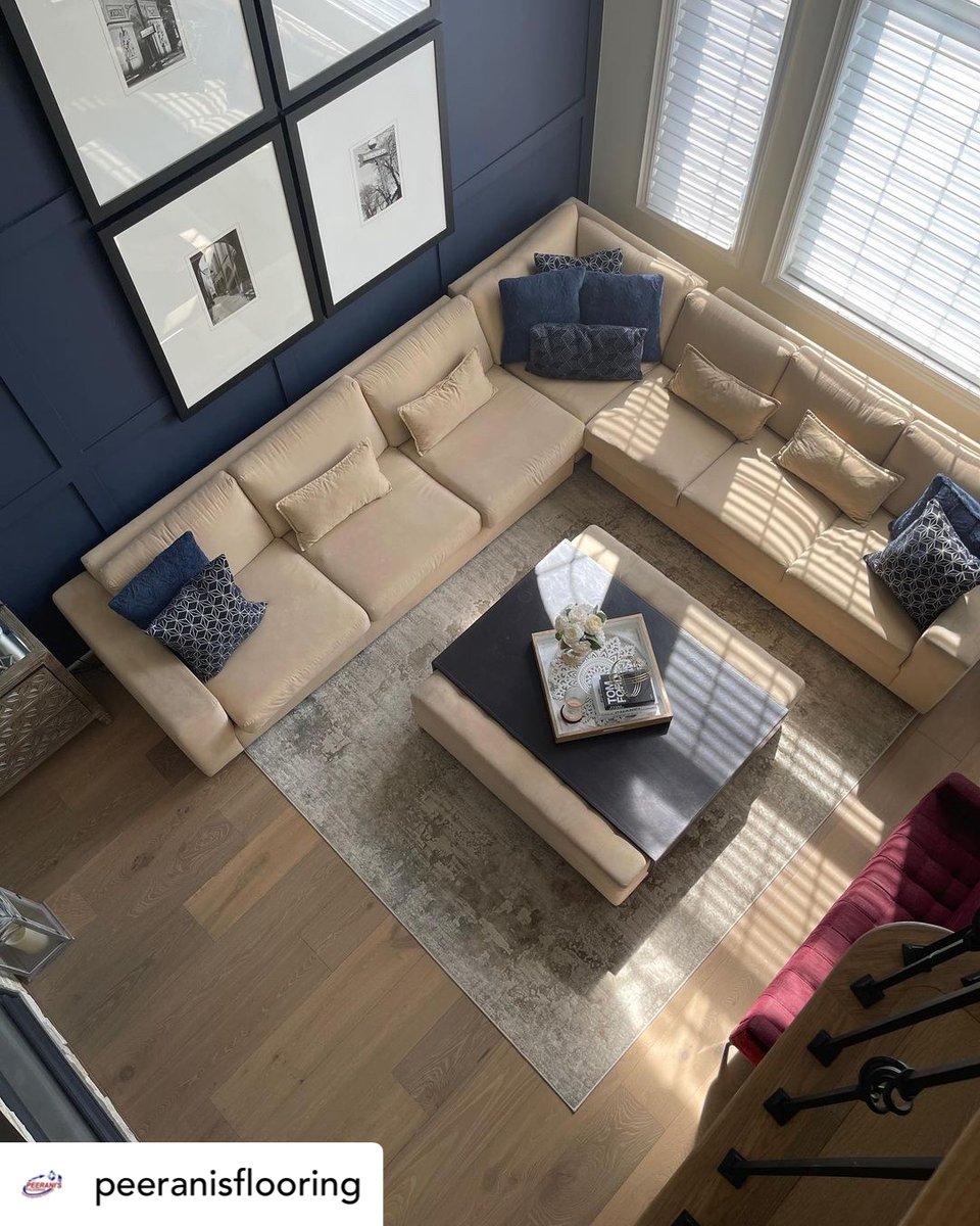 FuzionFlooring's tweet photo. Just look at this beautiful space and that accent wall! The neutral tones against that stunning navy truly highlights our Northern Retreat flooring in the colour Muskoka!
#fuzionflooring #hardwood #newfloors #interiordesign #homedecor #construction #canadianhomebuilders https://t.co/oW09o0AzPI