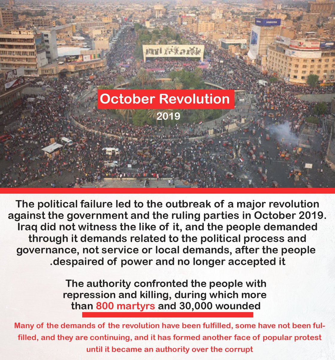 ali_hakem10's tweet photo. 🔴This is what is happening in Iraq A year ago and now protests are renewed ... 
#saveiraq https://t.co/fVgiUtuC4Z