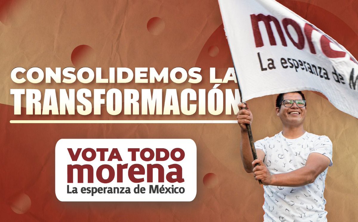 GabyJimenezMX's tweet photo. Razones para votar por #Morena las hay, y muchas. El cambio verdadero ha traído bienestar y progreso al país de a pie, al México de la gente honesta y trabajadora.

No lo dudes más, este 6 de junio #VotaTODOMorena.
#VotoMasivoPorMorena2021
#AzcapoTeQuiero
#GabrielaDiputada https://t.co/GPGG4yGves